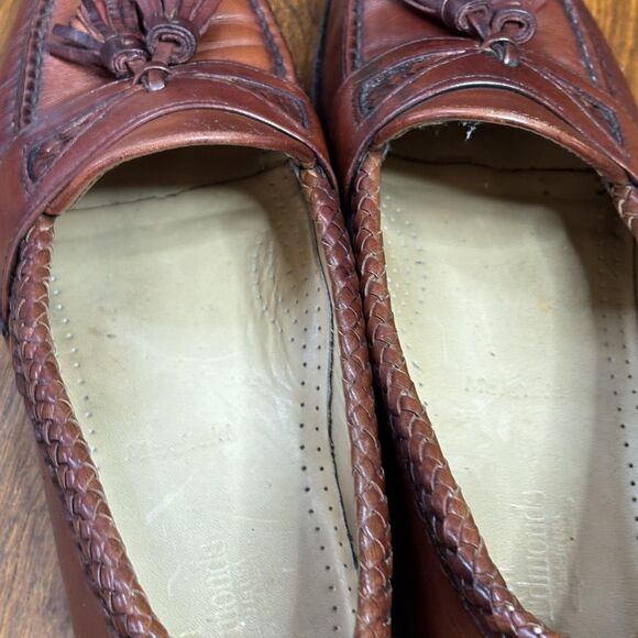 Allen Edmonds Maxfield Shoes Mens‎ Size 9.5 Brown Tassel Dress Loafers Made USA main image 14